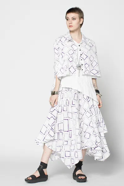 Selavie Shirt in Purple Carre Carnaby
