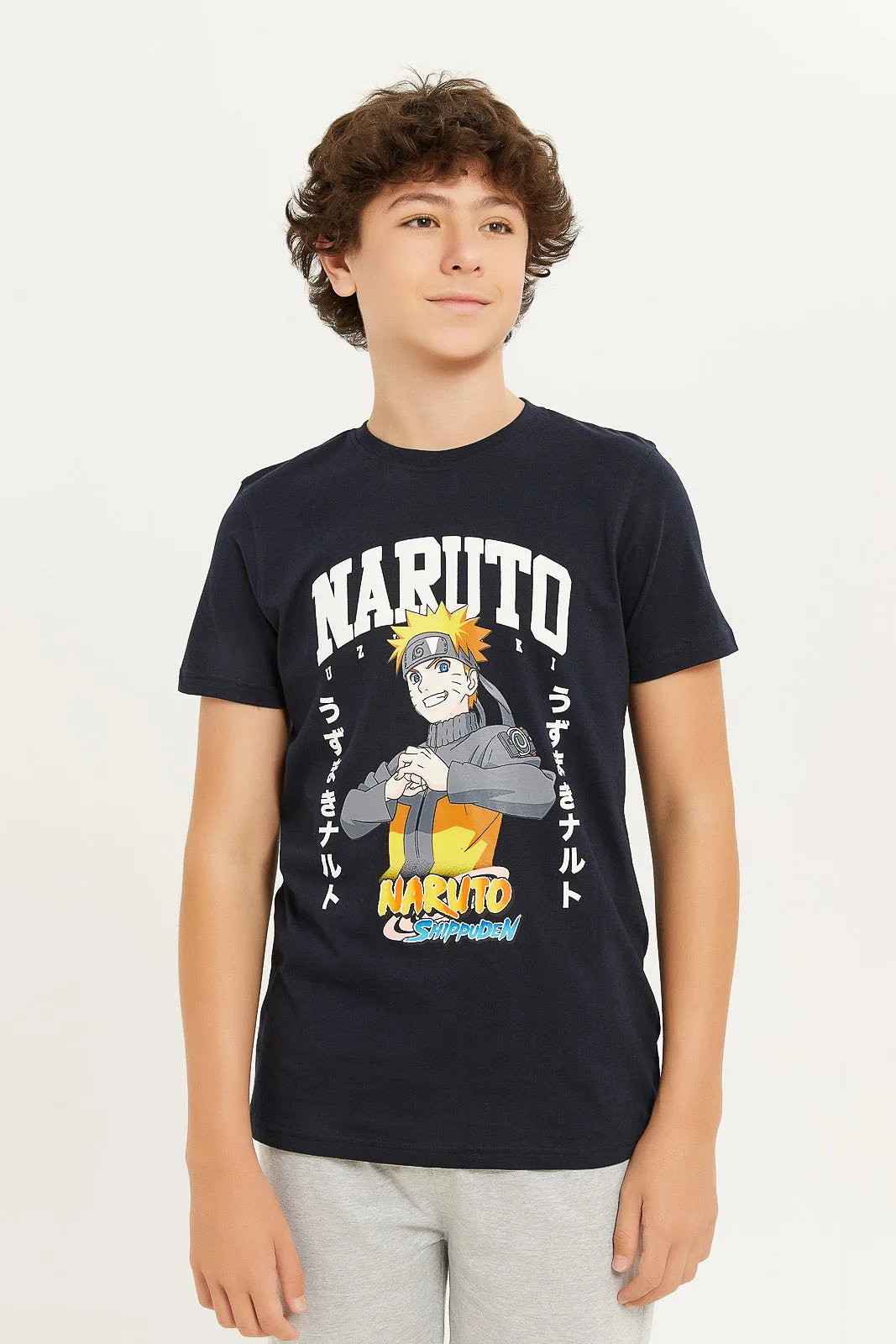 Senior Boys Navy Naruto Nightsuit (2 Piece)
