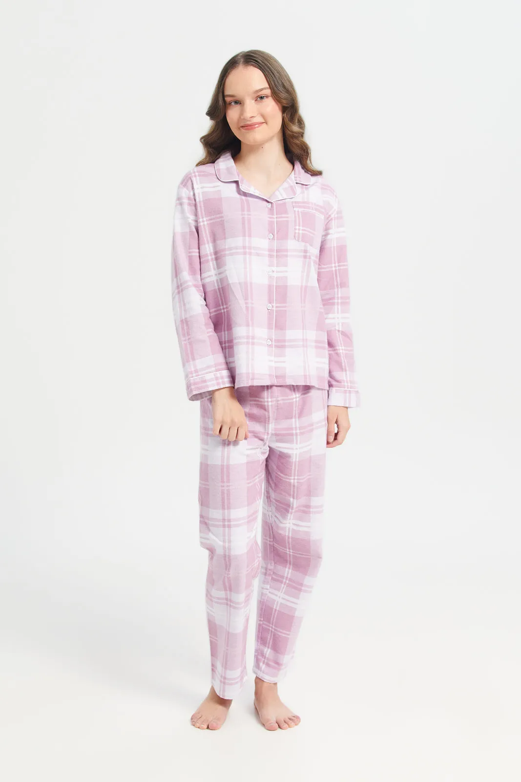 Senior Girls Pink Flannel Set (2 Piece)