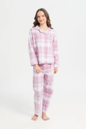 Senior Girls Pink Flannel Set (2 Piece)