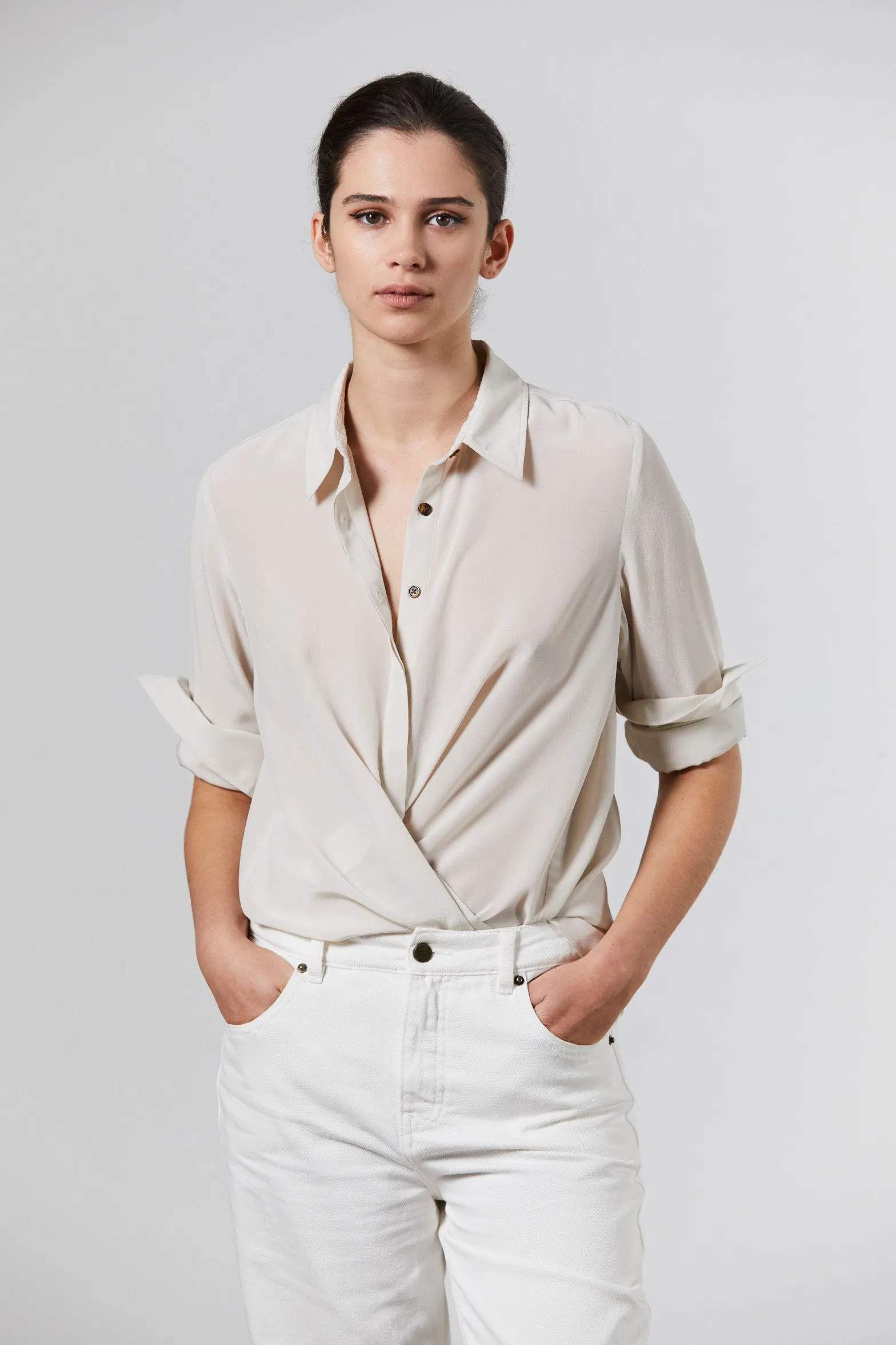 Silk Shirt - Putty