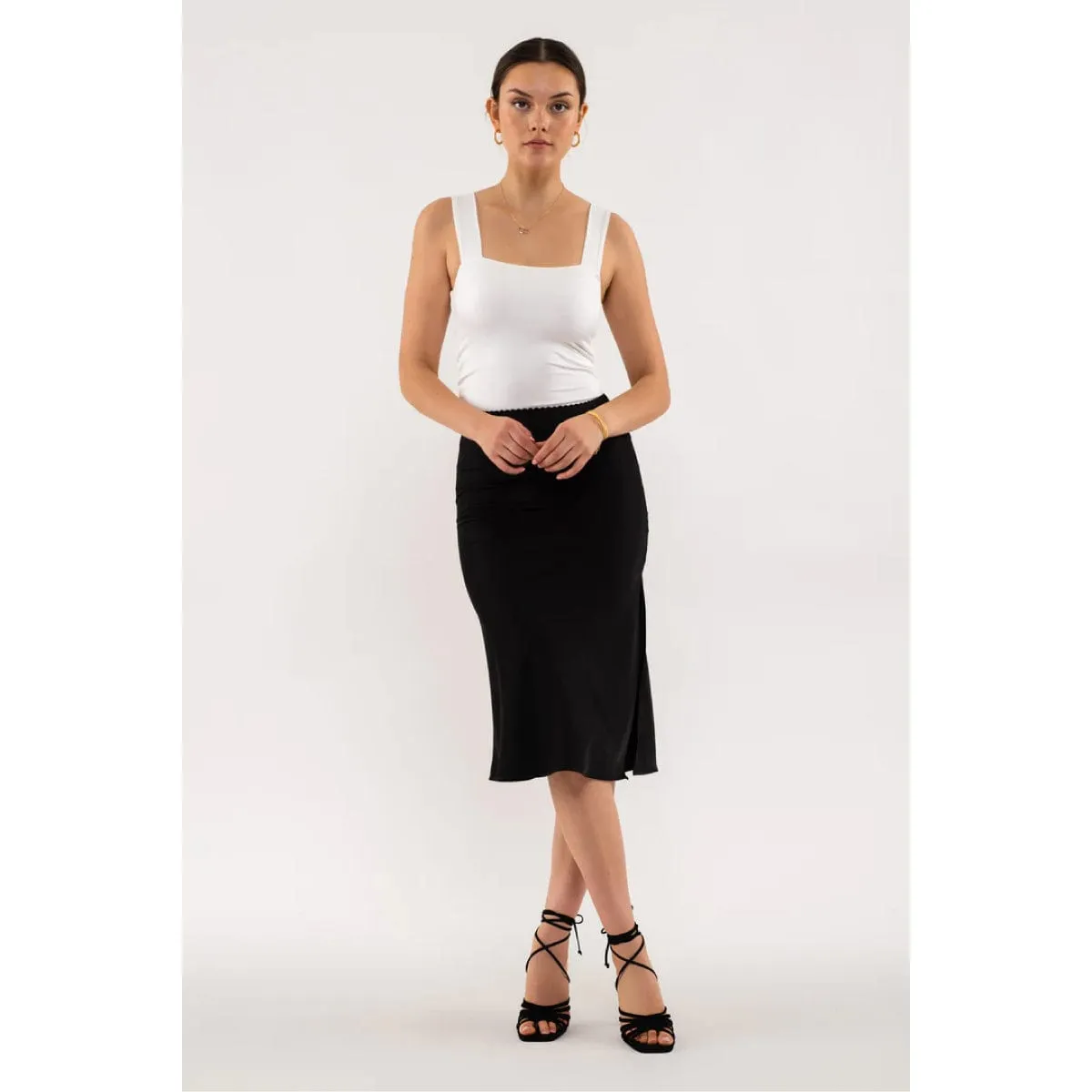 Solid Square Neck Tank Top