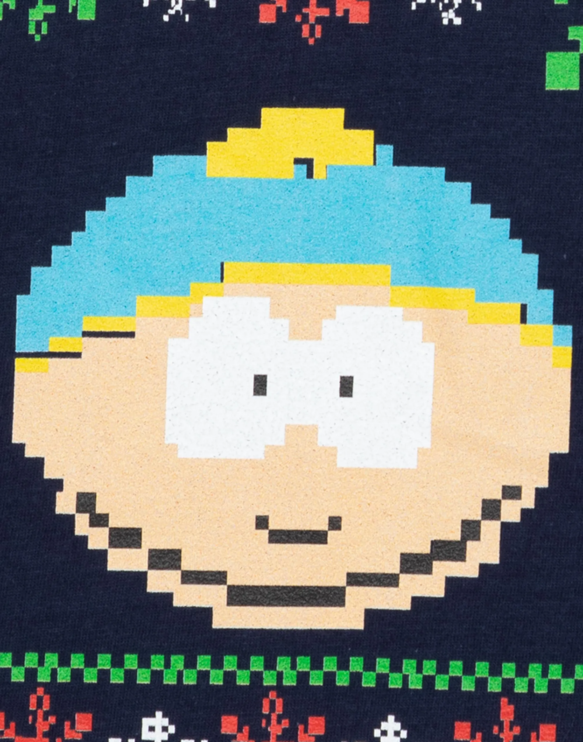 South Park Fairisle Christmas Mens Navy T-Shirt
