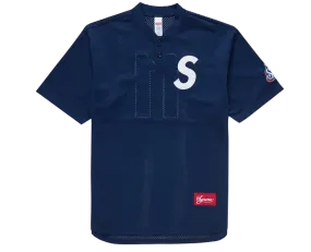 Supreme S Logo Baseball Henley Navy