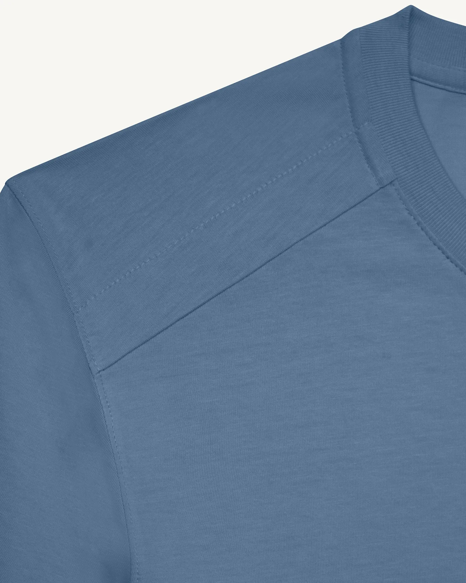 T-shirt col rond homme en coton Bleu délavé Pedro