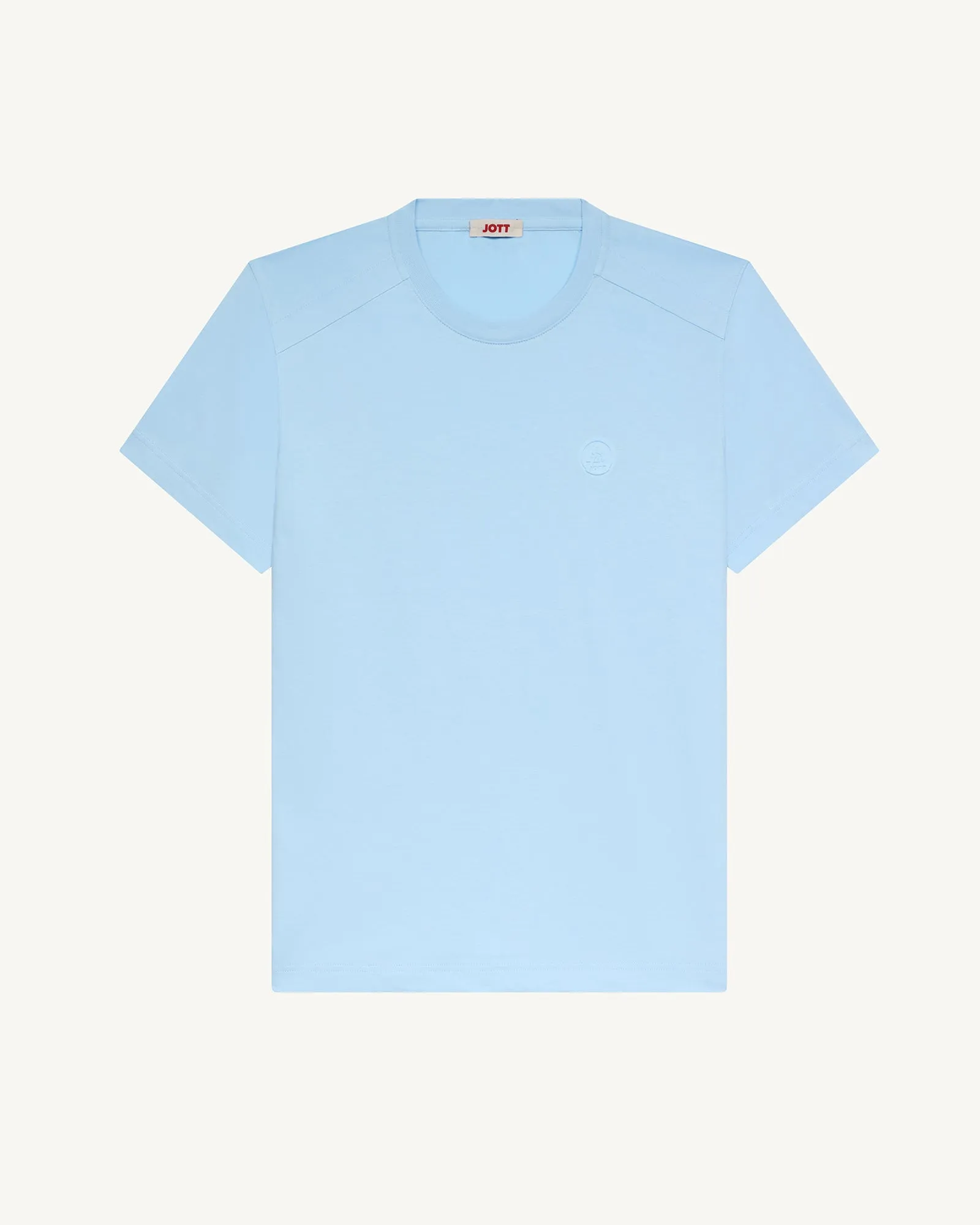 T-shirt col rond homme en coton Bleu glacier Pedro