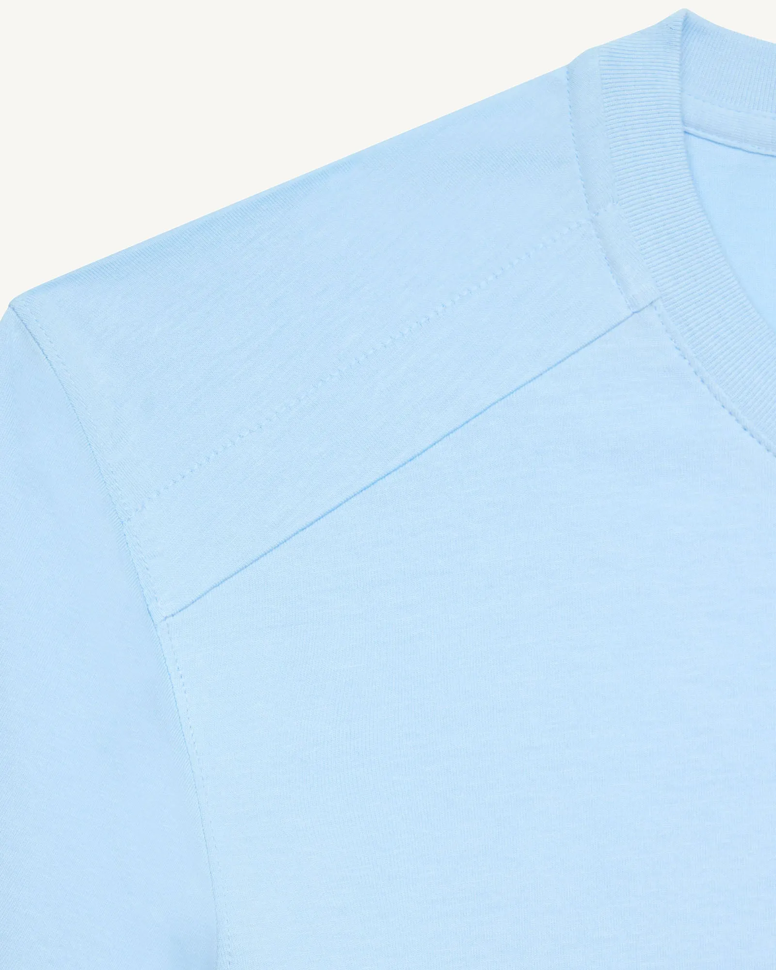 T-shirt col rond homme en coton Bleu glacier Pedro