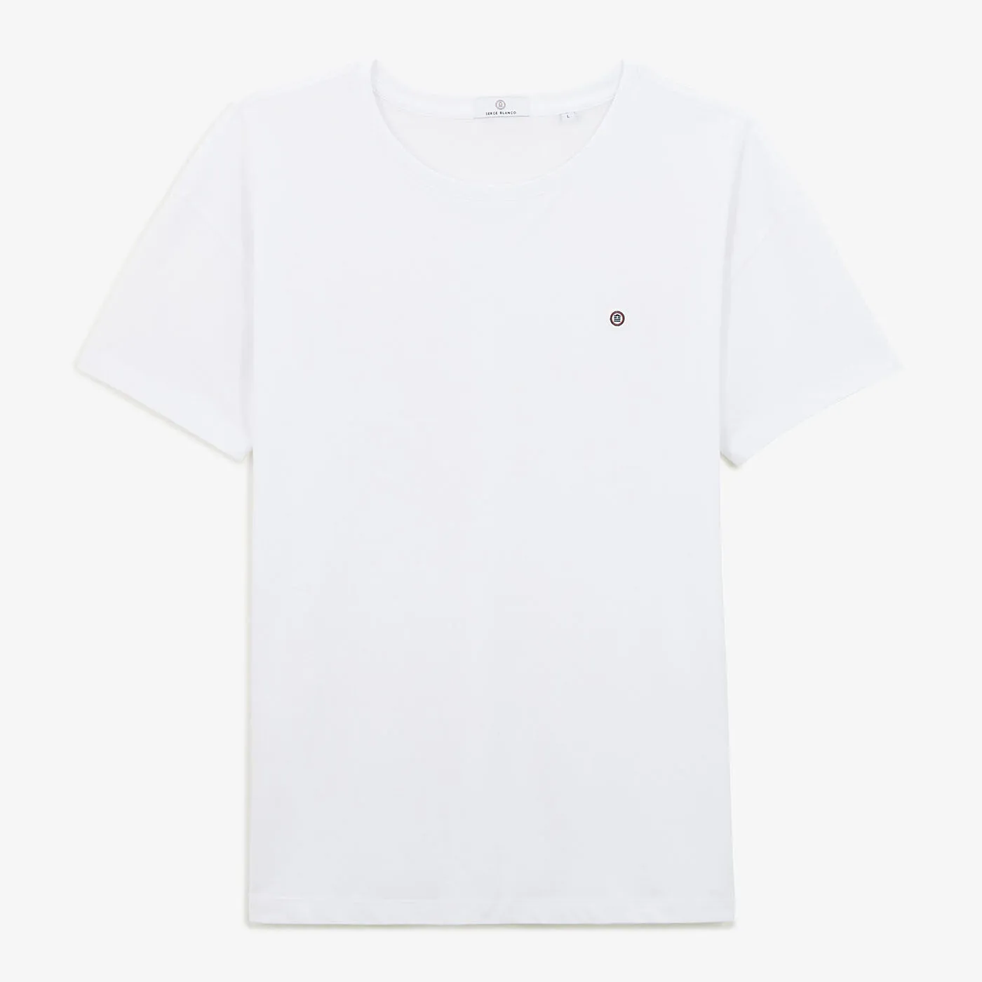 T-shirt en jersey col rond blanc