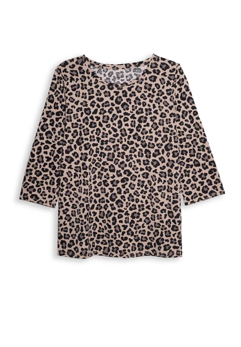 Tee-shirt manche imprimé léopard