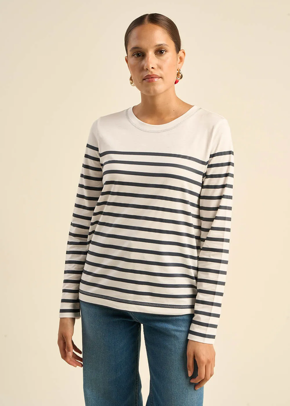 Tee-shirt marinière à manches longues