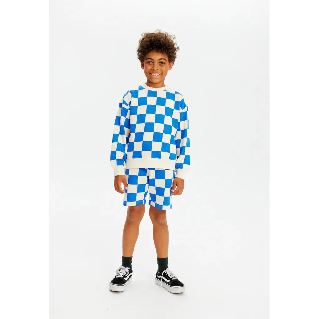 The Jeffry Oversized Sweatshirt - Strong Blue - KIDS