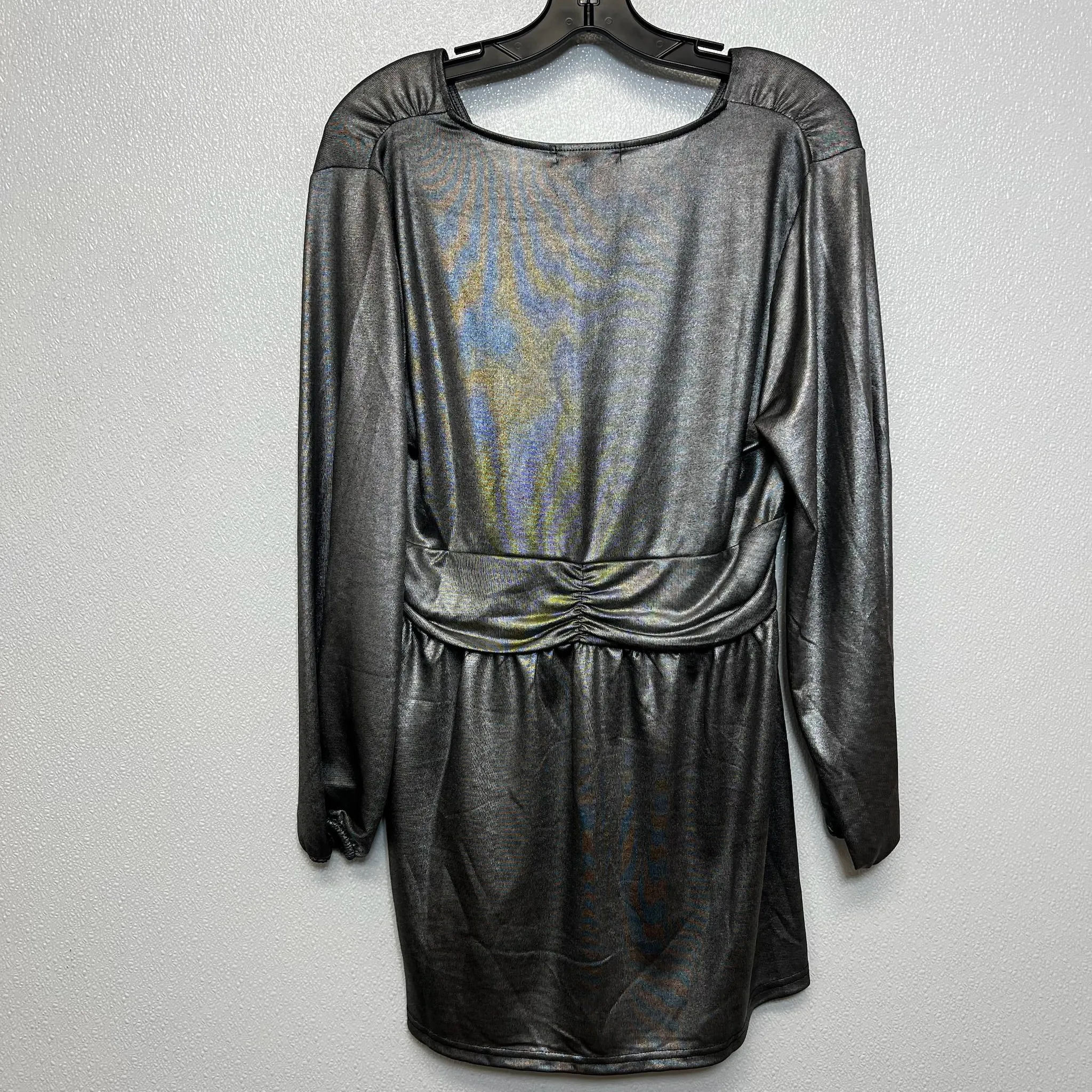 Tunic Long Sleeve By Pleione In Silver, Size: L