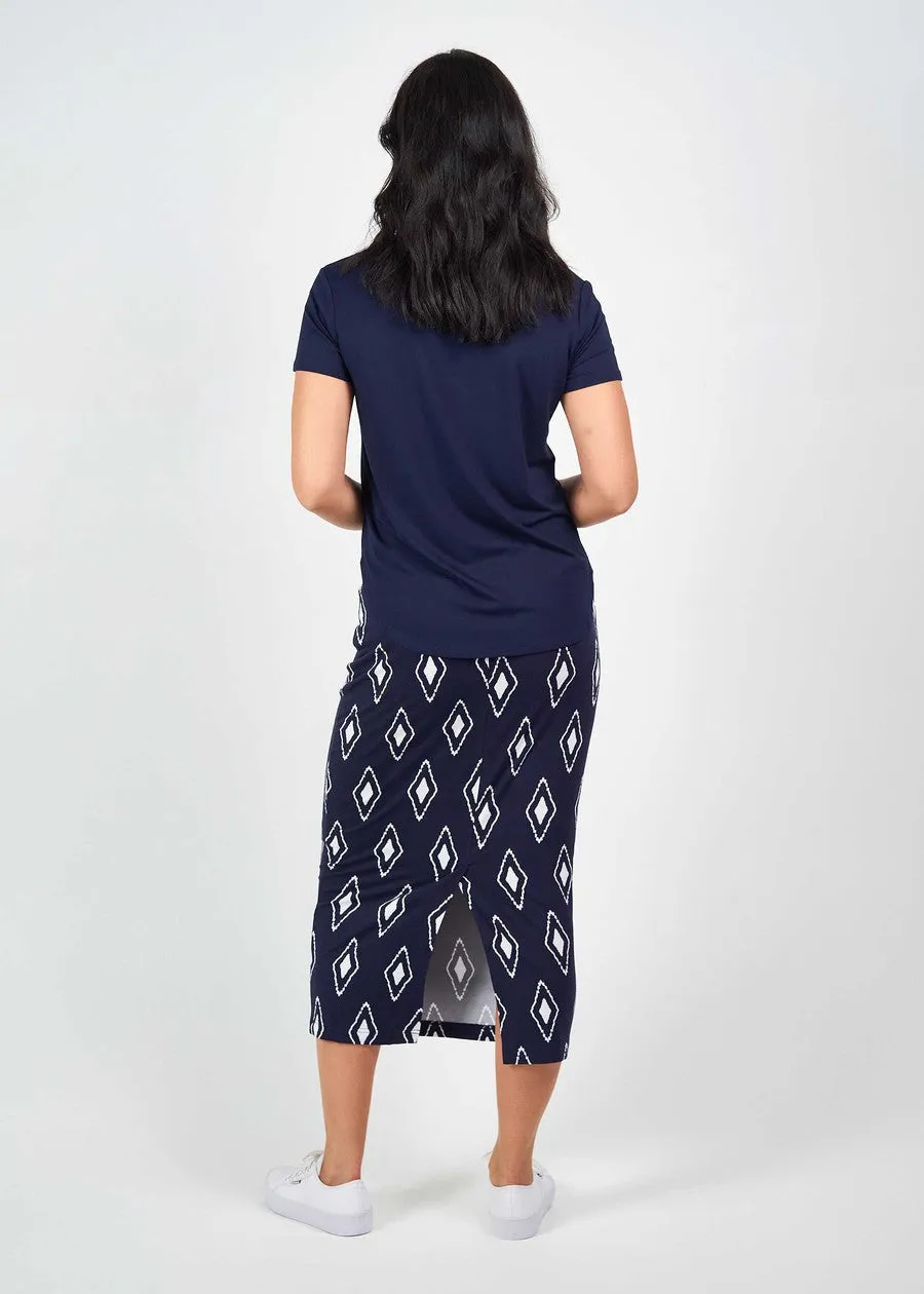 Veronica Bamboo V-Neck T-Shirt - Navy