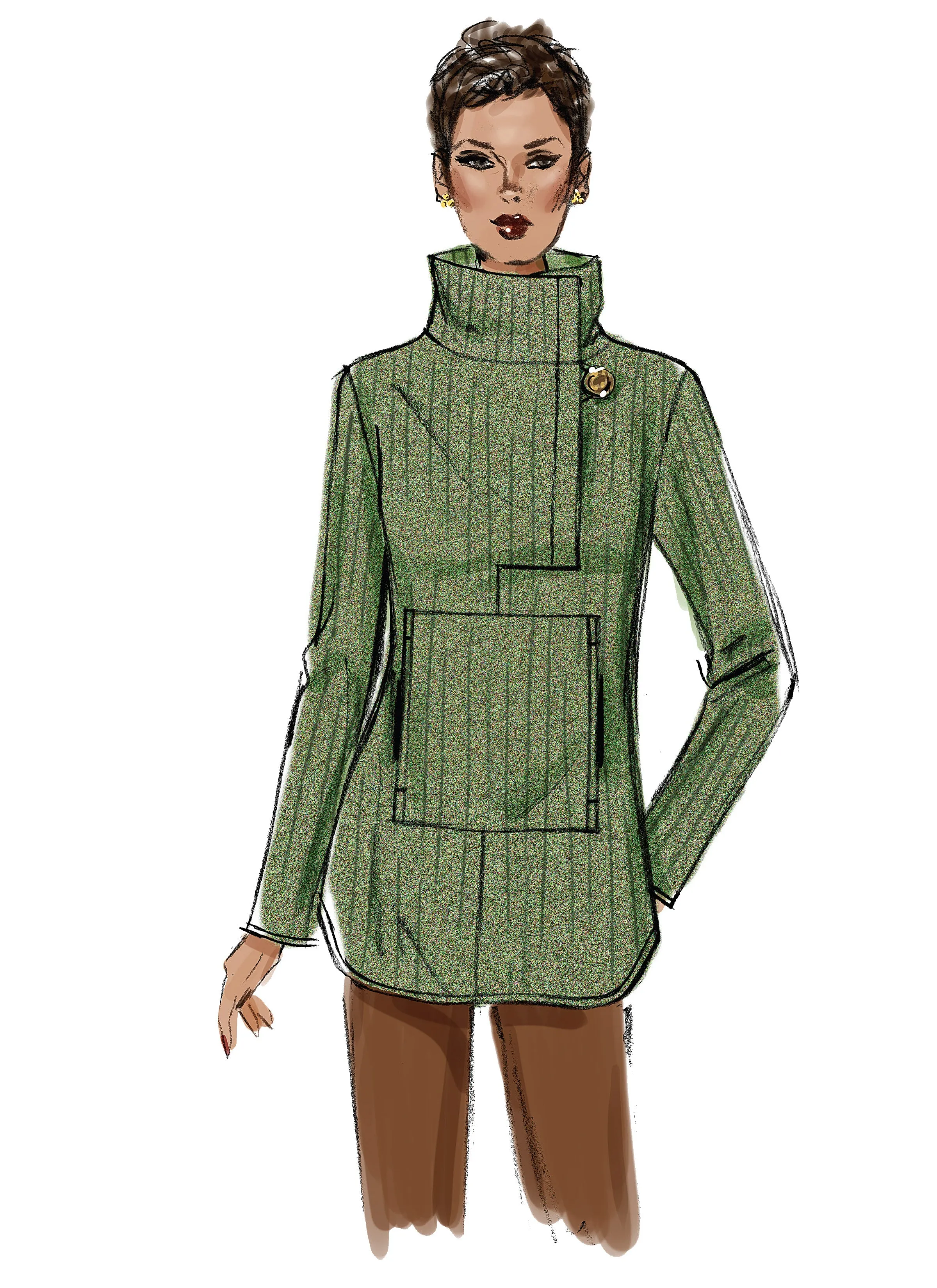 Vogue Pattern 8854 Misses' Tunic | Very Easy