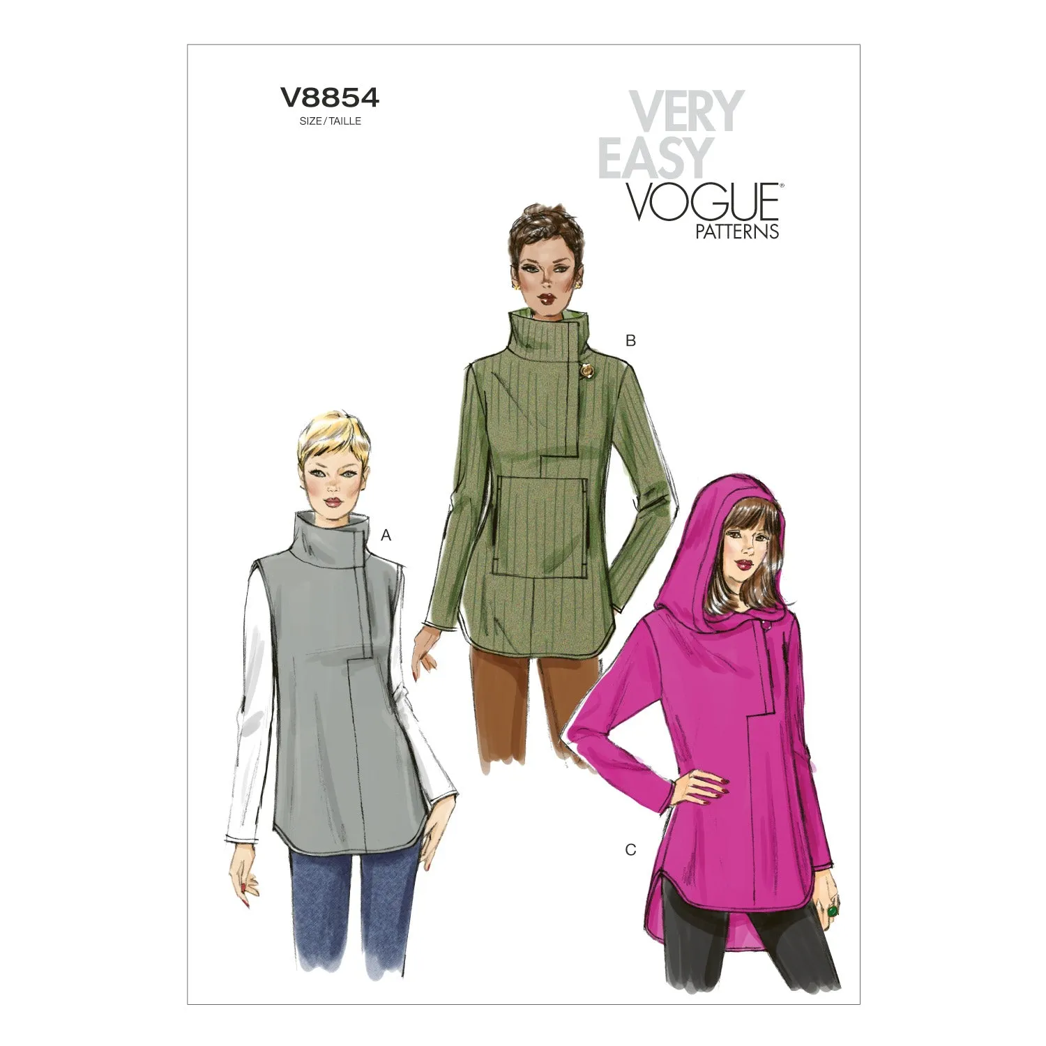 Vogue Pattern 8854 Misses' Tunic | Very Easy