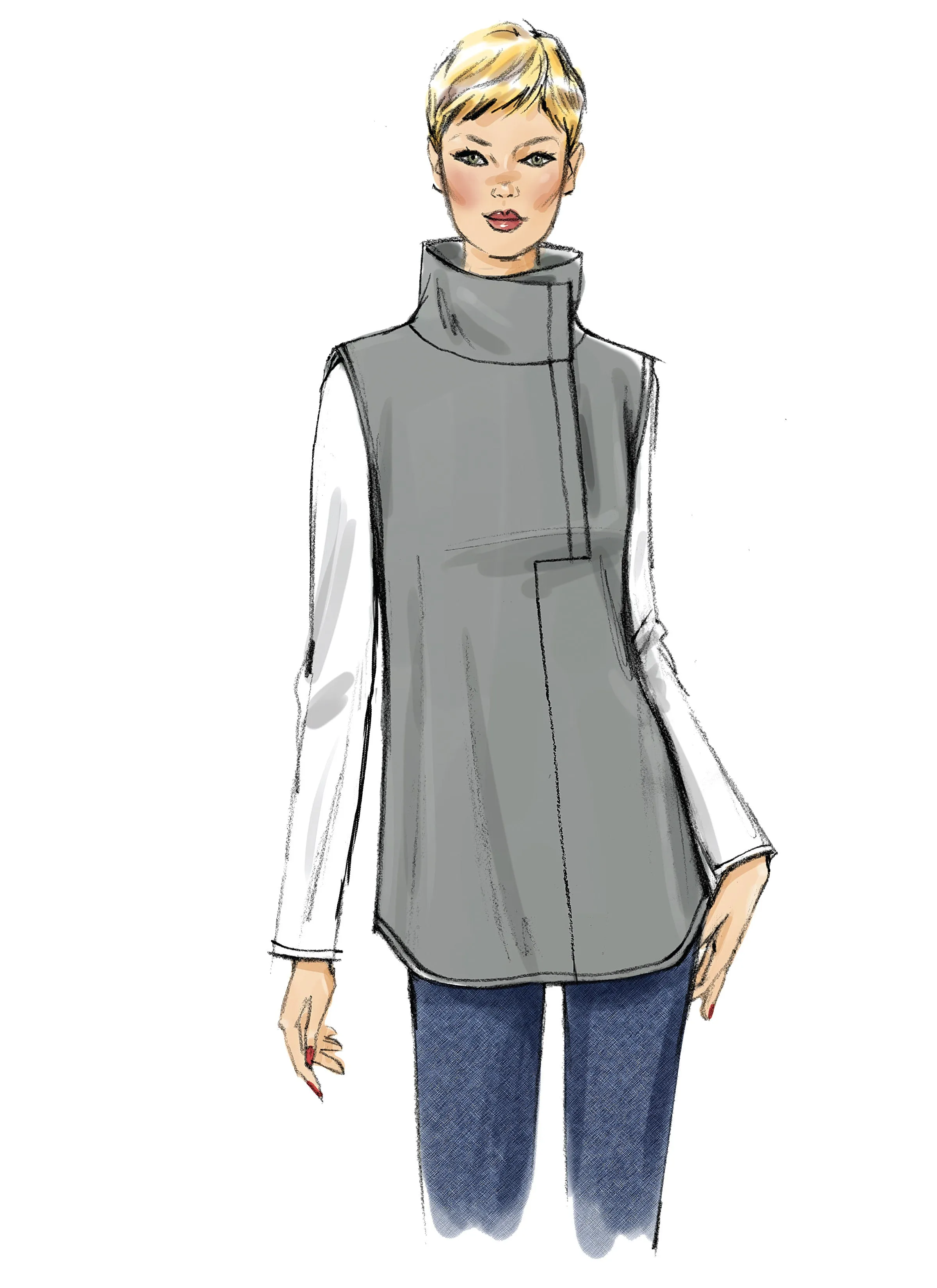 Vogue Pattern 8854 Misses' Tunic | Very Easy