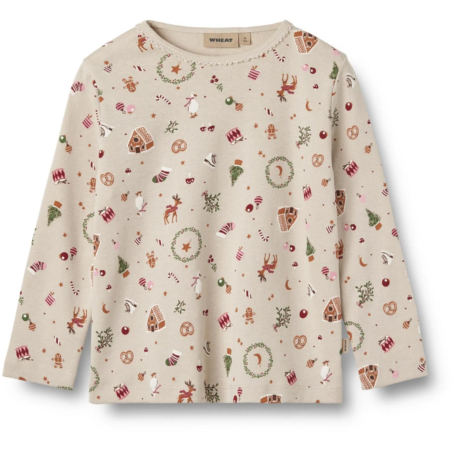 Wheat Offwhite Holiday Nightwear Picoting Mila
