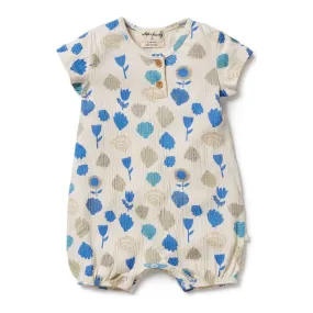 Wilson Frenchy Crinkle Henley Playsuit