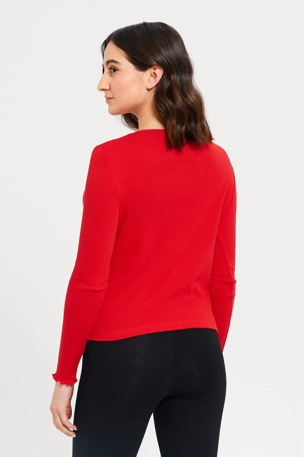 Women Red Not So Basic T-Shirt