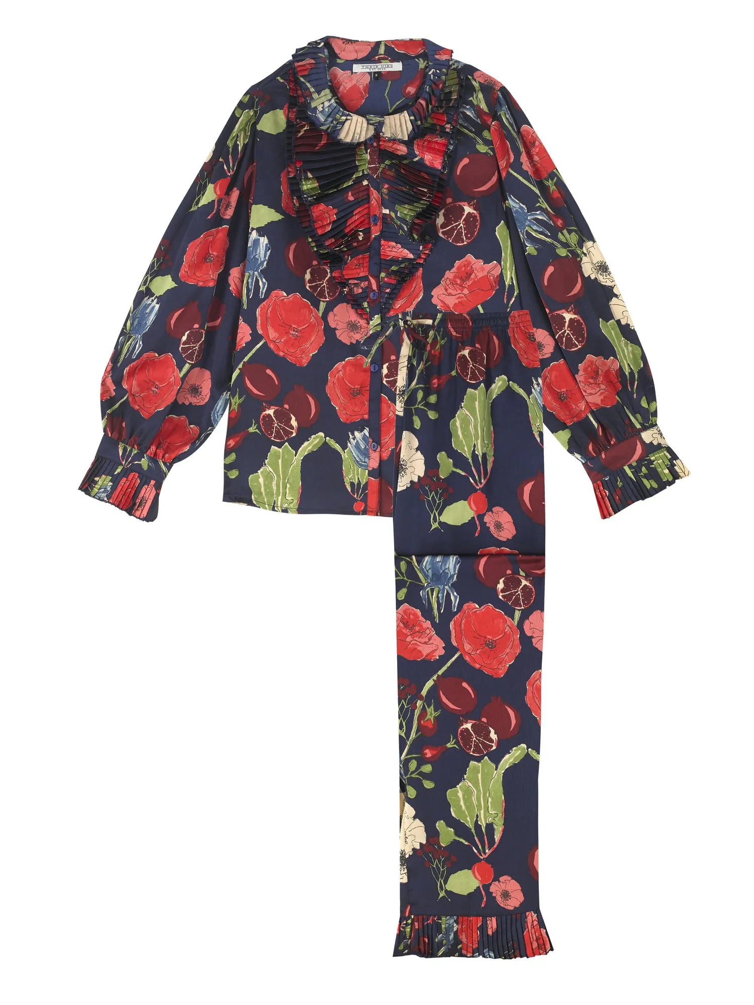 Womens Satin Margot Pyjamas Winter Garden